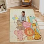 StarAndDaisy Play Mat for Babies, Toddlers & Infants/Baby Mats for Floor with Double Sided, Water Proof/Baby Play Mat for Kids Reversible & Foldable Design (Jungle +Giraffe) - Fast Shipping to USA & Canada