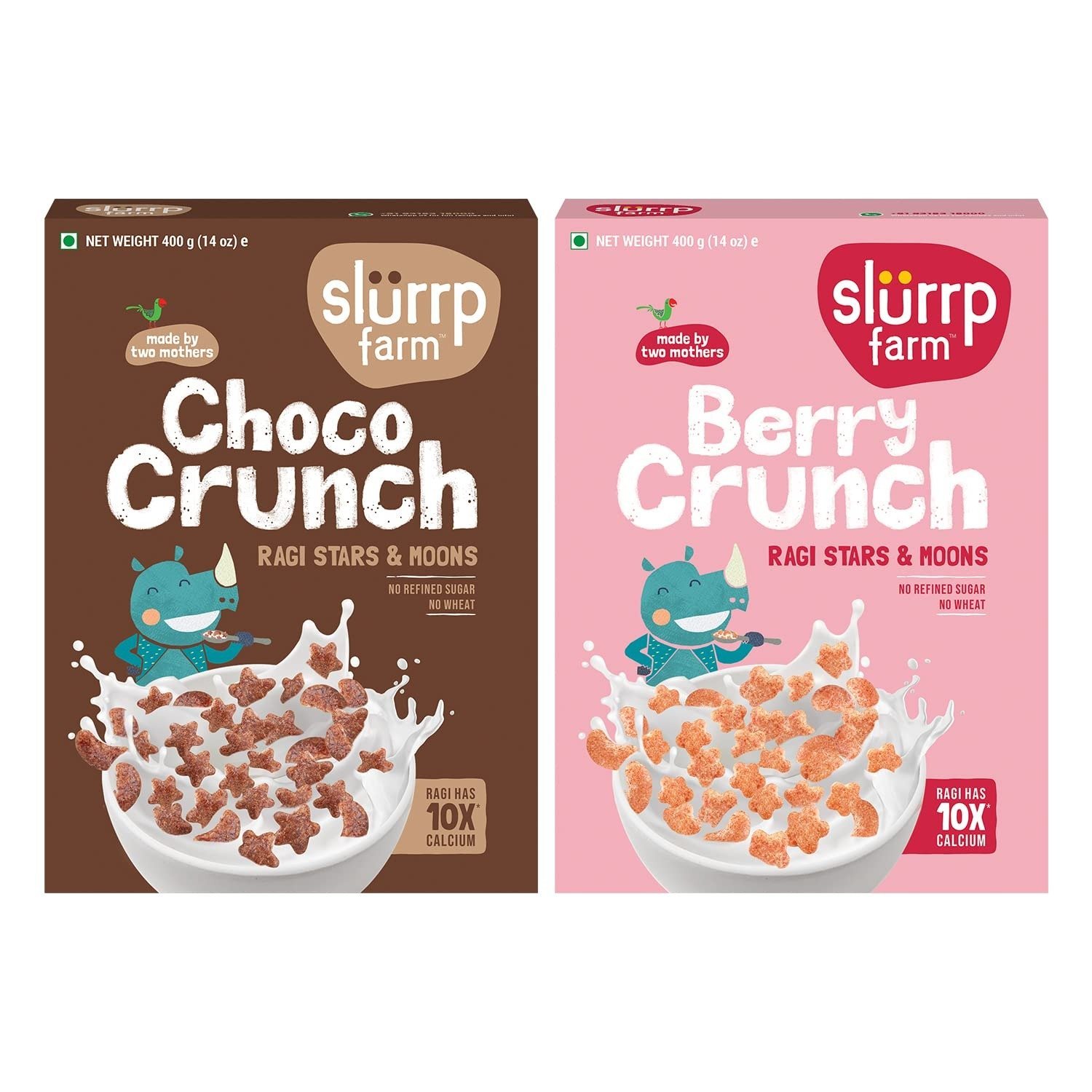 71eQJBhgBL.jpg Slurrp Farm Crunch Cereal Chocolate & Berry (2x400g) - Fast Shipping to USA & Canada - Image 1