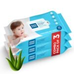 Mee Mee Baby Gentle Wet Wipes with Aloe Vera extracts, 72 counts, Pack of 3 - Fast Shipping to USA & Canada