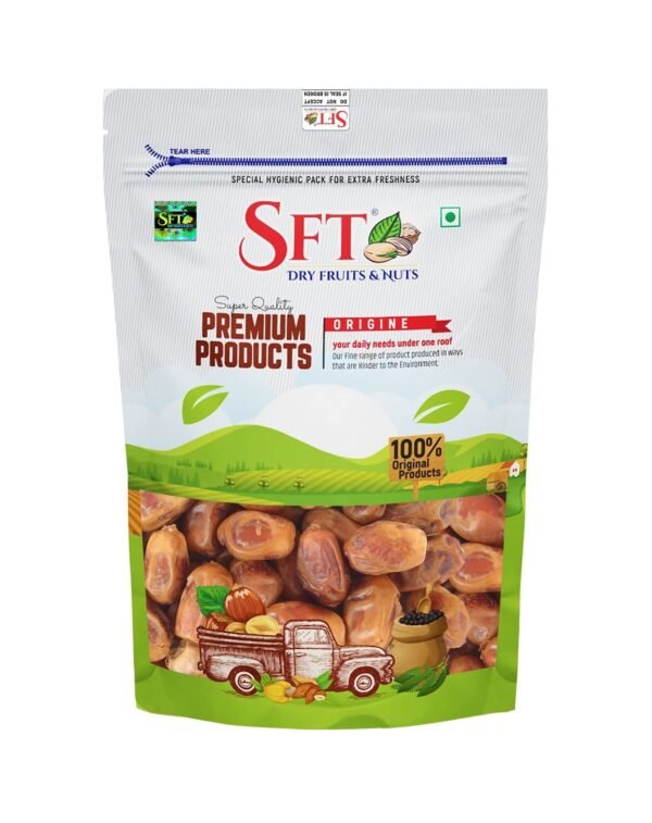 SFT Premium Arabian Dates Pouch 500 g| Healthy snacks, Dry fruits, Khajoor, Khajur| Rich in Fibre | Naturally Fat-Free | Good for Gut Health | No Added Sugar. - Fast Shipping to USA & Canada