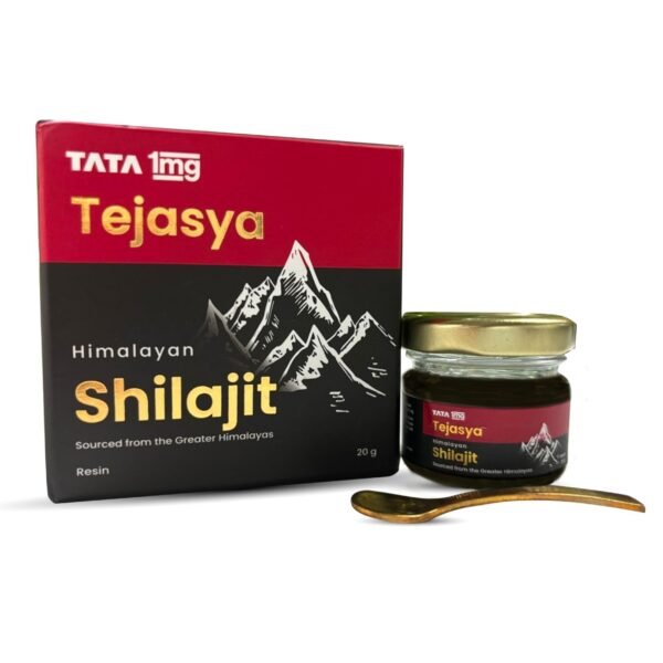 TATA 1mg Tejasya Shilajit Resin - 20g - Fast Shipping to USA & Canada