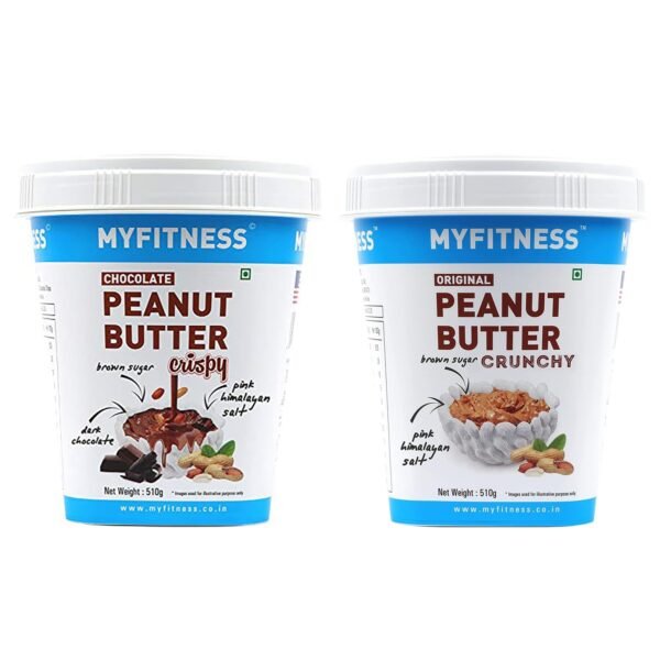 MYFITNESS Peanut Butter Original Crunchy & Chocolate Crispy Combo 510g+510g - Fast Shipping to USA & Canada