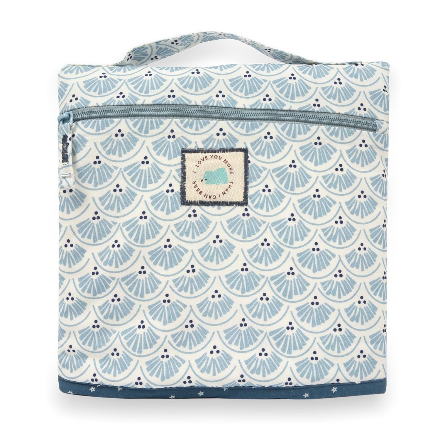 71gX6lNRGIL-1.jpg Tidy Sleep Baby Portable Diaper Changing Mat - Waterproof, Foldable Travel Mat with Storage Pockets & Soft Padding Pillow-Easy-to-Carry Changing Station Organizer for Newborns & Toddlers (Ocean Shells) - Fast Shipping to USA & Canada - Image 1