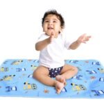 MOM CARE Baby Urine Sheet Fleece Nappy Mat ? Waterproof Bed Protector 56?70 cm / 0-6 Months ? Super Absorbent, Leak-Proof, Quick-Dry, Soft Fleece Top for Crib/Travel/Changing Blue - Fast Shipping to USA & Canada