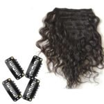 TEMPERIA Hair Extension Clips For Women & Men (24 Pcs) - Hair Patch Clips - Hair Attached Snap Wig Clips (Black) (3.4 cm) - Fast Shipping to USA & Canada