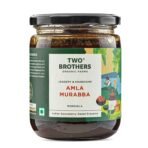 Two Brothers Organic Farms Amla Murabba (500g) | A Sweet & Spicy Preserve with Amla, Jaggery, Khandsari, Cardamom & Black Pepper | Rich in Vitamin C, Fiber, and Digestive Benefits - Fast Shipping to USA & Canada