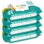 1st Step Baby Wet Wipes with Lid Enriched and Aloe-Vera and Jojoba Oil (72 Pcs, Pack of 4) - Fast Shipping to USA & Canada
