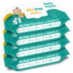 1st Step Baby Wet Wipes with Lid Enriched and Aloe-Vera and Jojoba Oil (72 Pcs, Pack of 4) - Fast Shipping to USA & Canada