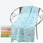 Infantbond Newborn Muslin Bath Towel (Grey & Blue) ? Fast Shipping to USA & Canada