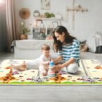 StarAndDaisy Play Mat for Babies, Toddlers & Infants/Baby Mats for Floor with Double Sided Water Proof/Baby Play Mat for Kids Reversible & Foldable Design - Rollable - Fast Shipping to USA & Canada