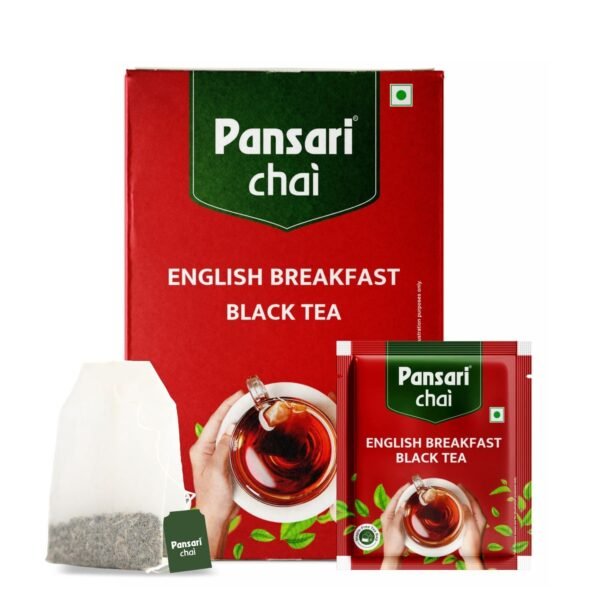 Pansari English Breakfast ? 25 Premium Tea Bags | Classic Black Tea Blend with Darjeeling | Rich Flavour & Medium Strength | Perfect Morning Brew | 50g Pack - Fast Shipping to USA & Canada