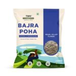 Two Brothers Organic Farms Bajra Poha (500g) | Gluten-Free, High-Fiber & Nutrient-Rich Pearl Millet Flakes | Low GI & Diabetic-Friendly | Sustained Energy & Better Digestion - Fast Shipping to USA & Canada