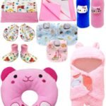 First Kick New Born Baby Gift Set Combo Pack for Baby Boys and Baby Girls Pack of 11 Pcs Unicorn Pink - Fast Shipping to USA & Canada