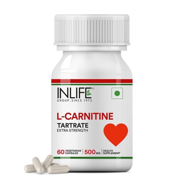 INLIFE L-Carnitine L-Tartrate 1000mg - 60 Capsules - Fast Shipping to USA & Canada