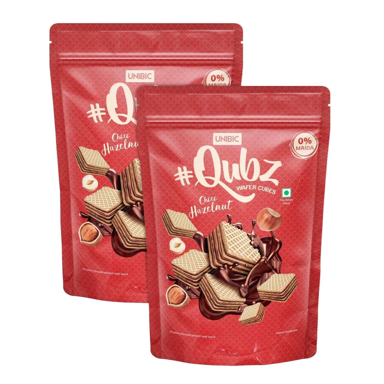 71ooNRZV4lL-1.jpg Unibic Wafer Qubz Hazelnut 240gm - Fast Shipping to USA & Canada - Image 1