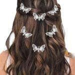 TEMPERIA Hair Accessories For Women's Stylish- Butterfly Hair Pins for Women's & Girls - Hair Style Bridal Brooch & Braid for Juda Bun - Hairstyle Decoration Bride Clips - Pack of 6 (Silver) - Fast Shipping to USA & Canada