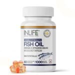 INLIFE Fish Oil Omega 3 1000mg Double Strength - 60 Softgels - Fast Shipping to USA & Canada