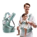 Kids Station Baby Carrier with 4 Carry Positions, Patented Design, Baby Carrier made up of Cotton, Designed for Indian Environment, Adjustable New-Born to Toddler Carrier, Max Weight Up to 15 Kgs (Green, Ergo Baby) - Fast Shipping to USA & Canada