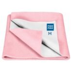 Mee Mee Reusable Water Proof Cotton Bed Protector Sheet/Extra Absorbent Mat/Dry Sheets/Urine Sheet/Dry Mat (70CmX100Cm) (Medium, Pink) - Fast Shipping to USA & Canada
