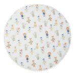 Haus & Kinder 100% Cotton Poplin Baby Play Mat ? 90CM, Soft Crawling Mat for 0-2 Years, Multi-Color (Jungle Party) - Fast Shipping to USA & Canada