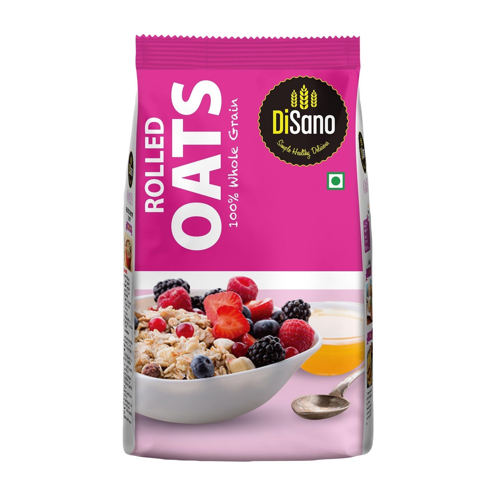 71tuAlWZ79L-1.jpg Disano Rolled Jumbo Oats, 1kg, Wholegrain Oats, High in Protein and Fiber, 100% Natural & Gluten Free, Ready in 3 Minutes, Preservative Free - Fast Shipping to USA & Canada - Image 1