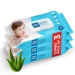 Mee Mee Baby Wet Wipes (72 wipes, Pack of 3) with Aloe Vera extract and Fliptop Lid | Cleansing Wipes Combo - Fast Shipping to USA & Canada