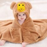 First Kick New Born Baby Blanket Pack of Super Soft Baby Wrapper Cum Baby Blanket for Baby Boys, Baby Girls, Babies (80cm x 80cm, 0-6 Months), Durable Fleece, Beige, Pack of 1 - Fast Shipping to USA & Canada