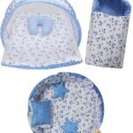 Infantbond Reversible Nest Mattress with Net (Moon Blue) ? Fast Shipping to USA & Canada