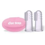 1st Step Silicone Finger Brush Pack of 2 (Pink) - Fast Shipping to USA & Canada