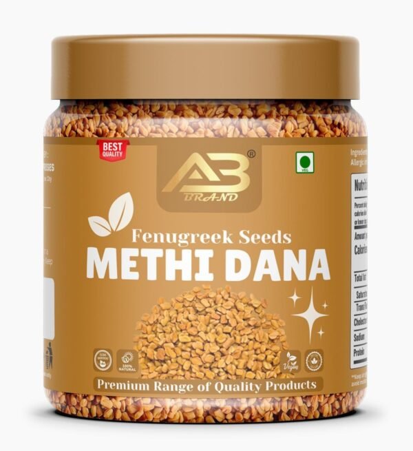 AB BRAND Methi Dana 100% Natural Fenugreek Seeds | Rich in Fiber, Iron & Antioxidants | Ideal for Cooking, Sprouting & Ayurvedic Use | No Preservatives | 100 GM - Fast Shipping to USA & Canada