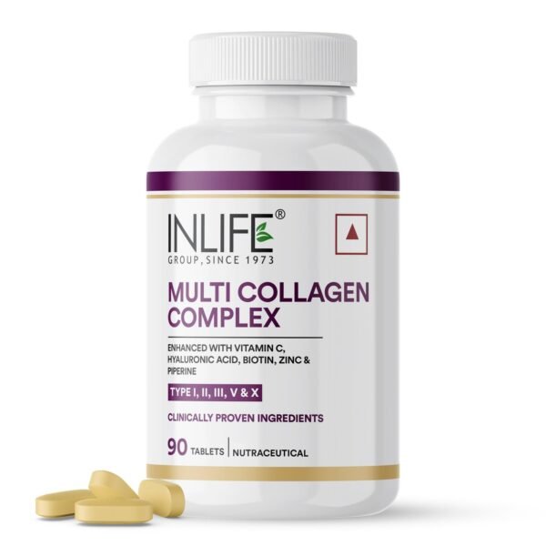INLIFE Multi Collagen Complex - 90 Tablets - Fast Shipping to USA & Canada