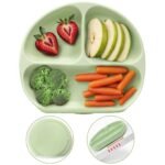 a baby cherry - Suction Plates for Baby & Toddler | Silicone Plates for Babies | BPA Free | Divided Plate for Kids Self Feeding 6~24 Months - Fast Shipping to USA & Canada