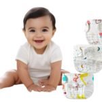 MOM CARE Muslin Cloth Nappies For Newborn Baby,Super Soft,Reusable, Cotton Langots,U Shaped 6 Layer For boy and girl White (S) - Fast Shipping to USA & Canada