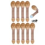 Kids Station Baby Safety Nylon Drawer Locks - Strong and Adhesive Child/Toddler/Infants Safety Locks for Drawers, Cabinets, Fridge and Cupboard - Baby Proofing Product - Pack of 10 (Beige) - Fast Shipping to USA & Canada