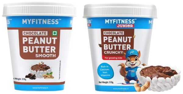 MYFITNESS Peanut Butter Family Breakfast Combo 510g+510g | Chocolate Spread | Creamy - Fast Shipping to USA & Canada