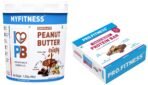 MYFITNESS Peanut Butter & PRO.FITNESS Protein Bar 1.25kg + 6x34g | Pre-Post Workout | Crispy Chocolate & Protein Bars - Fast Shipping to USA & Canada