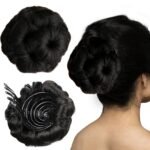 TEMPERIA Hair Buns for Women - Juda Accessories For Women - Hair Buns Clip - Artificial False Fake Hair Donuts Bun Maker Extension - Black - Pack of 1 - Fast Shipping to USA & Canada