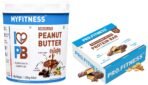 MYFITNESS Peanut Butter & PRO.FITNESS Protein Bar 1.25kg + 6x34g | Crispy Choco & Protein Bars - Fast Shipping to USA & Canada