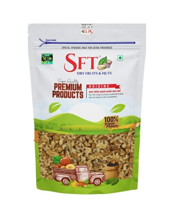 SFT Walnut Broken Kernels California | 1 Kg | Walnuts Without Shell, Akhrot, Dry Fruits, 100% Natural Akhrot, Rich in Proteins & Antioxidants (Pack Of 1) - Fast Shipping to USA & Canada