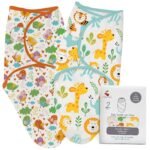 a baby cherry - Baby Swaddle Wrap for New Born || Adjustable Swaddle for New Born Baby || 100% Cotton Soft Baby Blanket for 0-6 Months - Pack of 2 (Multi-Color, 200 GSM) - Fast Shipping to USA & Canada