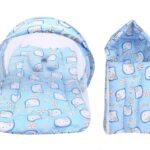 Infantbond Born Baby Mattress with Net & Sleeping Bag (Blue) ? Fast Shipping to USA & Canada