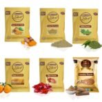 Online Quality Store Multani Mitti + Kasturi Turmeric + Orange + Neem + Chandan + Rose Combo (6 x 50g, 300g) - Fast Shipping to USA & Canada