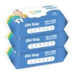 1st Step 99% Pure Water Baby Wipes with lid I Dermatologically Tested | Alcohol Free Baby wipes |72 pcs/Pack - Pack of 3 Combo - 216 Wipes - Fast Shipping to USA & Canada