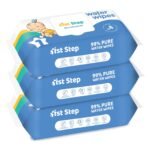 1st Step 99% Pure Water Baby Wipes with lid I Dermatologically Tested | Alcohol Free Baby wipes |72 pcs/Pack - Pack of 3 Combo - 216 Wipes - Fast Shipping to USA & Canada