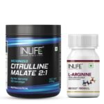INLIFE L Arginine & L Citrulline - 60 Capsules & 200g Powder - Fast Shipping to USA & Canada
