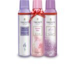 Yardley Deo Tripack Female -London Mist + Eng Lavender + Lace Satin, 150 Ml X 3 Deo Spray - Fast Shipping to USA & Canada