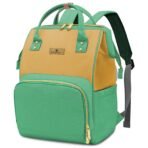 StarAndDaisy Baby Bag for Mother Travel/Maternity Bag with Multi-Compartments, Insulated Bottle Pockets, Waterproof ? Green Yellow - Fast Shipping to USA & Canada