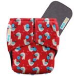 1st Step Bamboo Charcoal Reusable, Adjustable Diaper With Bamboo Charcoal Liner (Red) - Fast Shipping to USA & Canada