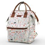 StarAndDaisy Baby Diaper Bag for Mother Travel/Diaper Bags for Mother for Travel with Laptop Pocket, Multi Compartments, Insulated Bottle Pockets, Waterproof, Ultra soft fabric - Nature Print - Fast Shipping to USA & Canada