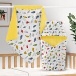 StarAndDaisy Baby Swaddle Wrap for New Born/Soft Cotton Baby Blanket & Swaddler, Size - 80 X 80 CM/New Born Baby Essentials/Multipurpose Baby Blanket(Yellow) - Fast Shipping to USA & Canada